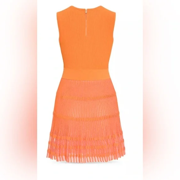 Milly  coral Sleeveless Knit Dress/ The size is medium but may fit size small. - Picture 2 of 14